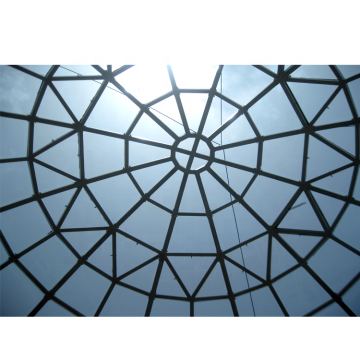 Nuevo diseño estructura de marco de acero techo de copa de vidrio templado laminado hueco